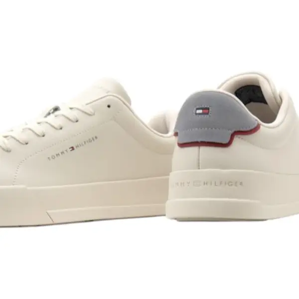 Tommy Hilfiger - Ανδρικά Sneakers Th Court Lth Detail Ess FM0FM05367-0F4 Μπεζ FM0FM05367-0F4