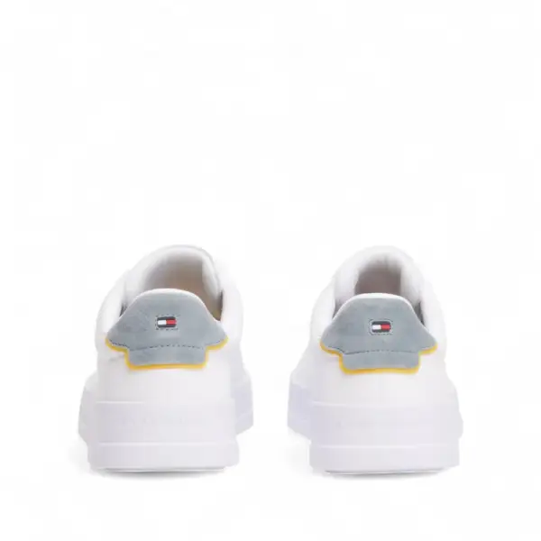 Tommy Hilfiger - Ανδρικά Sneakers Th Court Lth Detail Ess FM0FM05367-PN6 Λευκό FM0FM05367-PN6