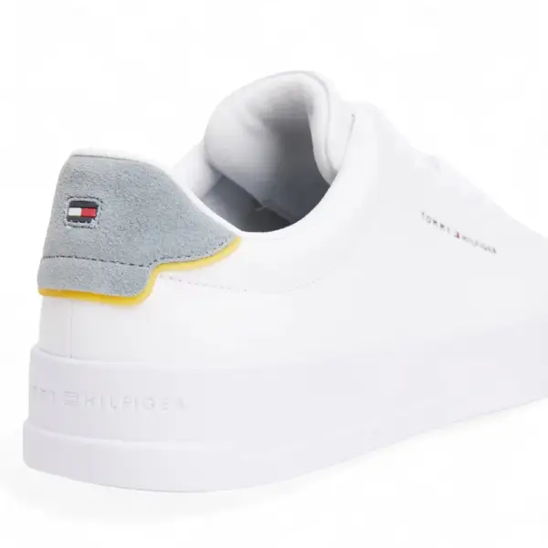 Tommy Hilfiger - Ανδρικά Sneakers Th Court Lth Detail Ess FM0FM05367-PN6 Λευκό FM0FM05367-PN6