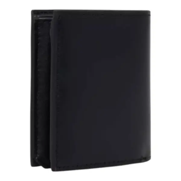 Tommy Hilfiger - Ανδρικό Δερμάτινο Πορτοφόλι Th Madern Trifold AM0AM10621-BDS Μαύρο AM0AM10621-BDS