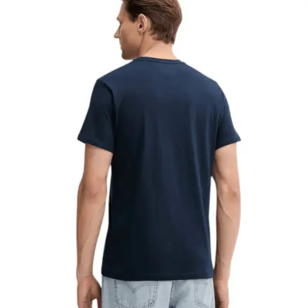 Tommy Hilfiger - Ανδρικό T-shirt Th Essential Flag Tee Regular Fit DM0DM20740-C1G Μπλε Σκούρο DM0DM20740-C1G