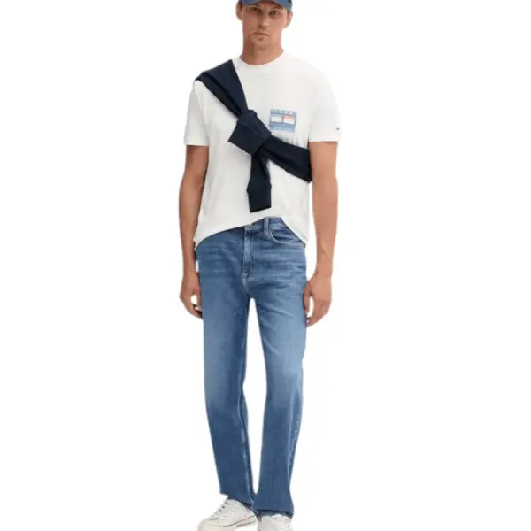 Tommy Hilfiger - Ανδρικό Παντελόνι Τζιν Ελαστικό Ryan Slim Fit DM0DM22163-1A5 Μπλε DM0DM22163-1A5
