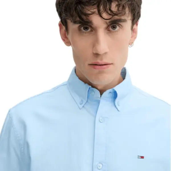 Tommy Hilfiger - Ανδρικό Πουκάμισο Oxford Shirt Regular Fit DM0DM21298-0GY Σιέλ DM0DM21298-0GY