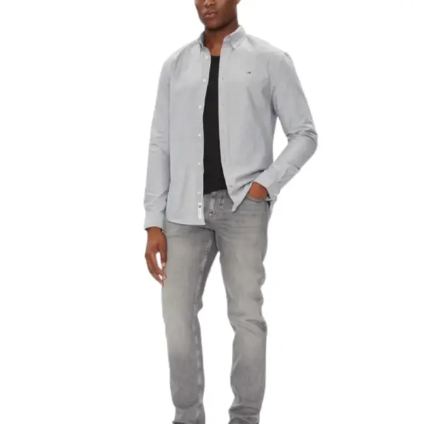 Tommy Hilfiger - Ανδρικό Πουκάμισο Oxford Shirt Regular Fit DM0DM21298-C1G Γκρι DM0DM21298-C1G