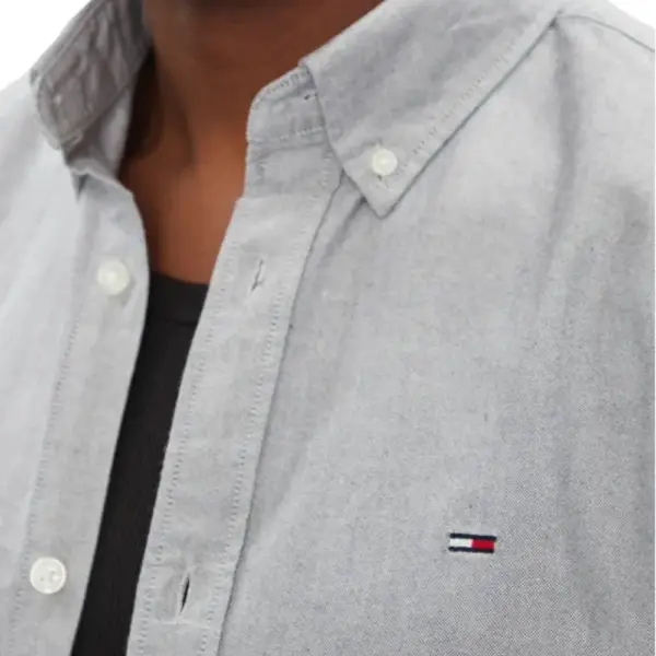 Tommy Hilfiger - Ανδρικό Πουκάμισο Oxford Shirt Regular Fit DM0DM21298-C1G Γκρι DM0DM21298-C1G