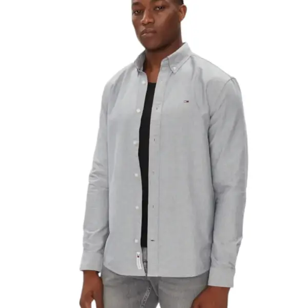 Tommy Hilfiger - Ανδρικό Πουκάμισο Oxford Shirt Regular Fit DM0DM21298-C1G Γκρι