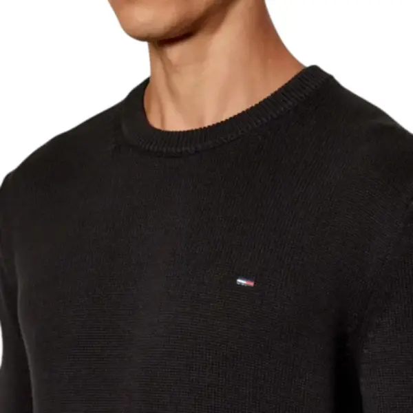 Tommy Hilfiger - Ανδρικό Πουλόβερ Essential Slim Fit DM0DM21787-BDS Μαύρο DM0DM21787-BDS