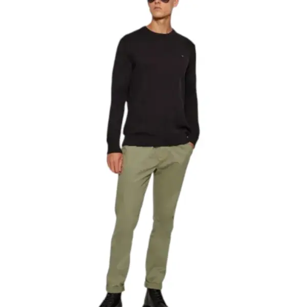 Tommy Hilfiger - Ανδρικό Πουλόβερ Essential Slim Fit DM0DM21787-BDS Μαύρο DM0DM21787-BDS