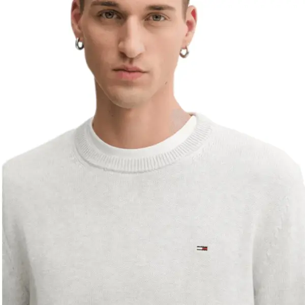 Tommy Hilfiger - Ανδρικό Πουλόβερ Essential Slim Fit DM0DM21787-P09 Γκρι DM0DM21787-P09