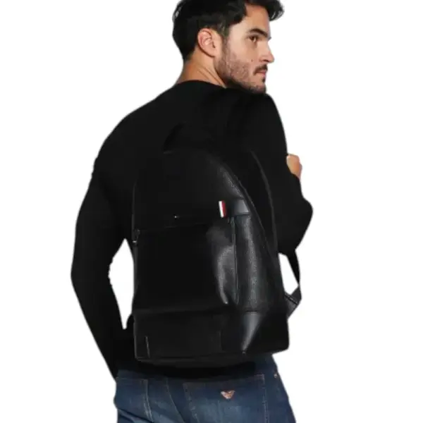 Tommy Hilfiger - Ανδρικό Σακίδιο Th Central Backpack AM0AM10275-BDS Μαύρο AM0AM10275-BDS