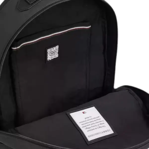 Tommy Hilfiger - Ανδρικό Σακίδιο Th Elevated Nylon Backpack AM0AM11573-BDS Μαύρο AM0AM11573-BDS