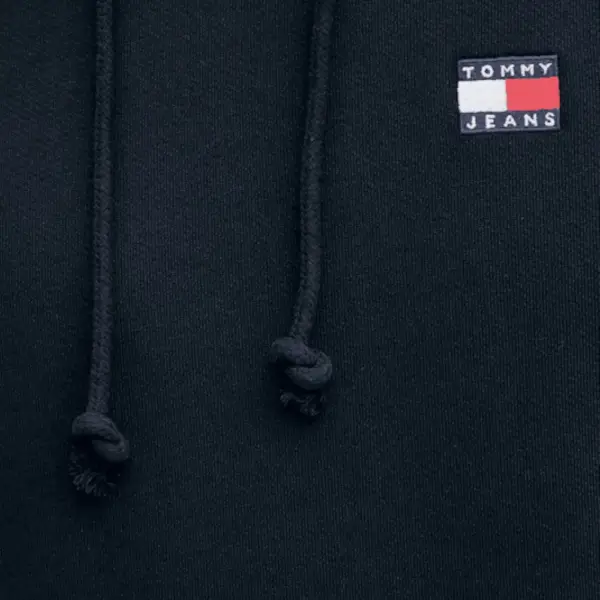 Tommy Hilfiger - Ανδρικό Φούτερ με Κουκούλα και Τσέπες Badge Regular Fit DM0DM20258-C1G Μπλε Σκούρο DM0DM20258-C1G