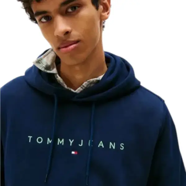 Tommy Hilfiger - Ανδρικό Φούτερ με Κουκούλα και Τσέπες DM0DM20746-0GY Μπλε Σκούρο DM0DM20746-0GY