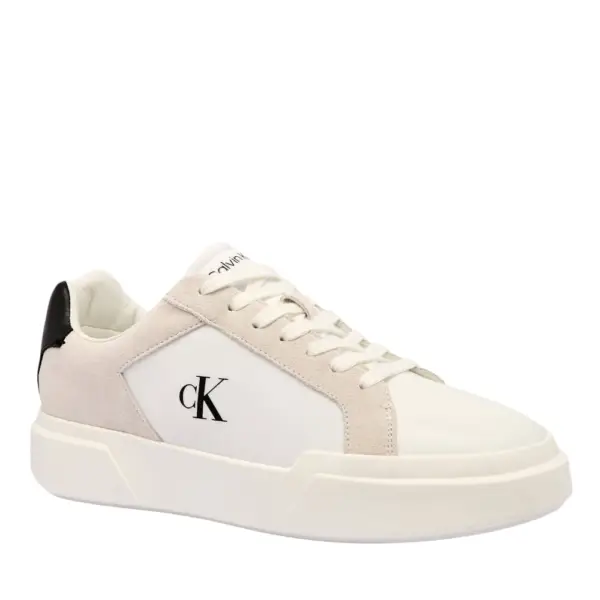 Calvin Klein - Ανδρικά Δερμάτινα Sneakers Chunky YM0YM01348-01W Εκρού