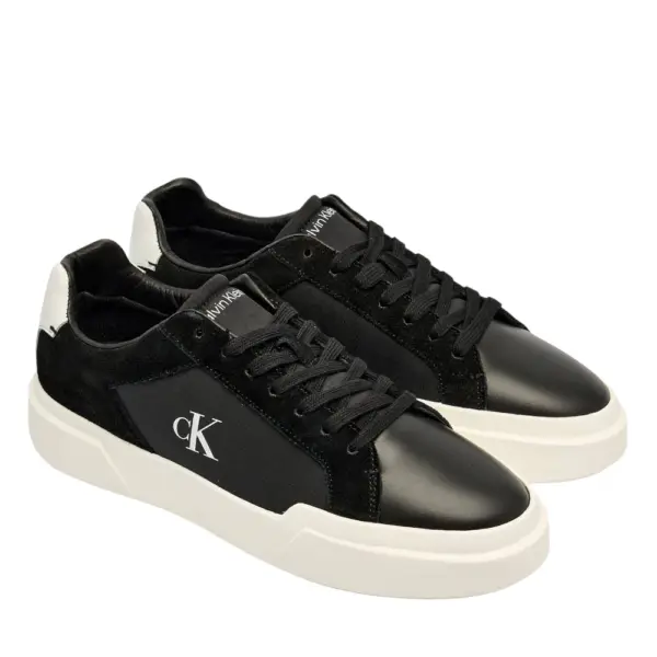 Calvin Klein - Ανδρικά Δερμάτινα Sneakers Chunky YM0YM01348-0GM Μαύρο YM0YM01348-0GM