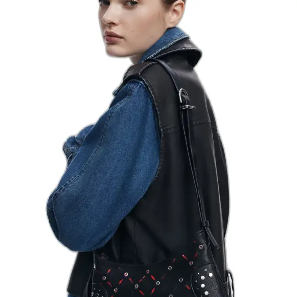 Desigual - Γυναικεία Τσάντα Ώμου Bag Yankee Manaos 25WAXP38-2000 Μαύρο 25WAXP38-2000