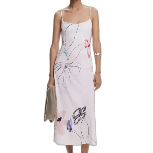 Desigual - Γυναικείο Φόρεμα 2 σε 1 Kala Slim Fit 25WWVK25-1000 Λευκό 25WWVK25-1000