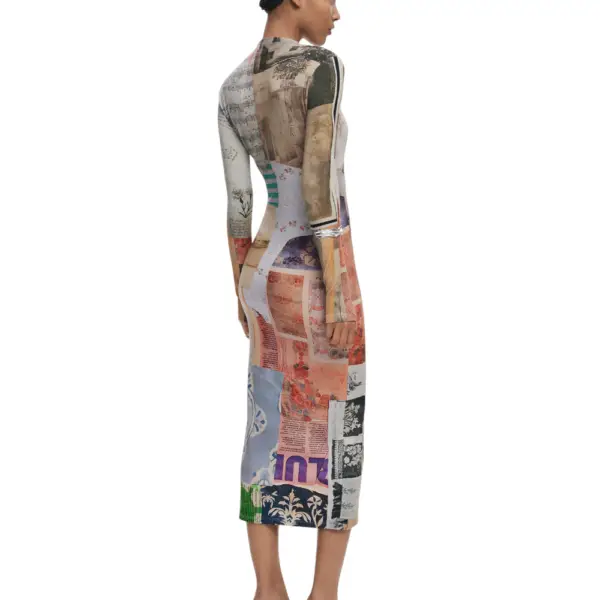Desigual - Γυναικείο Φόρεμα Lyra Slim Fit 25WWVK30-9019 Μπεζ 25WWVK30-9019