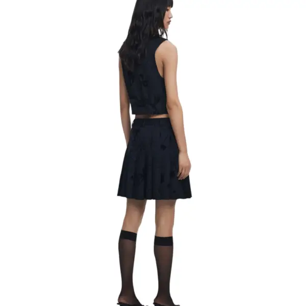 Desigual - Φούστα Mini Flock Regular Fit 25WWFW10-2000 Μαύρο 25WWFW10-2000