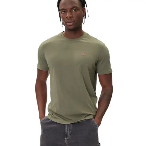 Napapijri - Ανδρικό T-shirt Salis Ss Sum Regular Fit NP0A4H8D-G0A Χακί