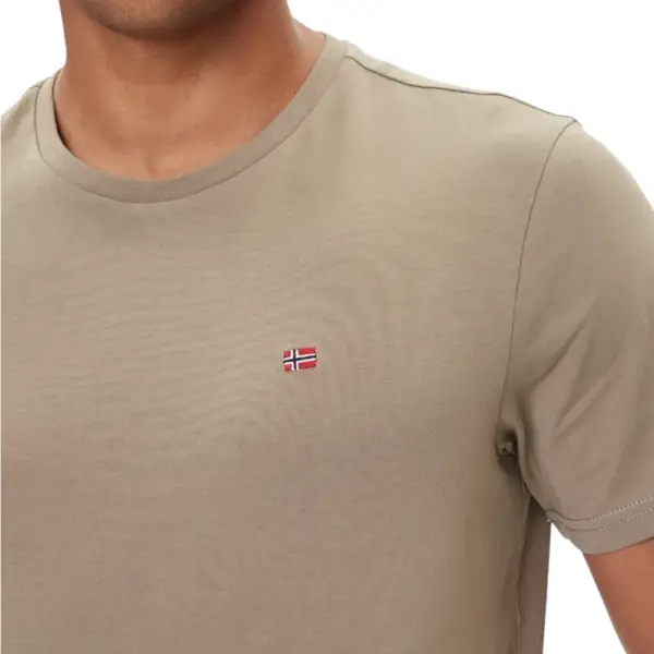 Napapijri - Ανδρικό T-shirt Salis Ss Sum Regular Fit NP0A4H8D-N1T Χακί NP0A4H8DN1T