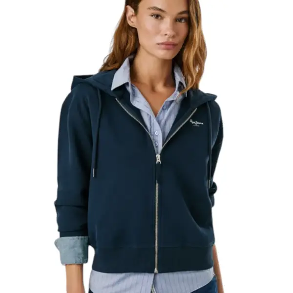 Pepe Jeans - Γυναικεία Ζακέτα Φούτερ Hoodie With Zip PL5800028-594 Μπλε PL5800028-594