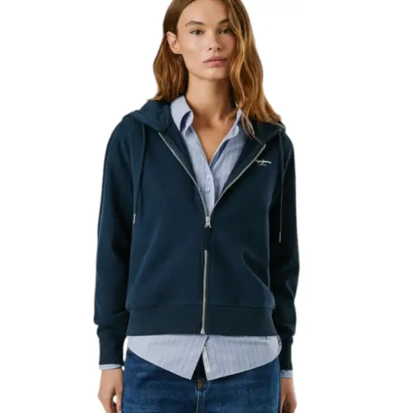 Pepe Jeans - Γυναικεία Ζακέτα Φούτερ Hoodie With Zip PL5800028-594 Μπλε