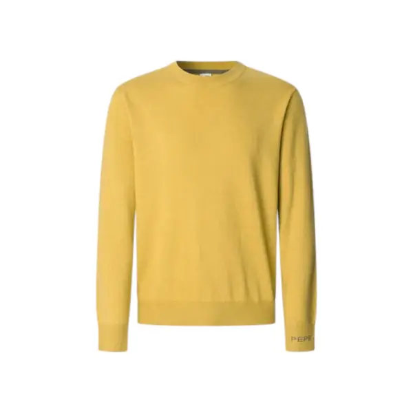 Pepe Jeans - Ανδρικό Πουλόβερ Βαμβακερό Andre Crew Neck PM7000013-088 Κίτρινο PM7000013-088