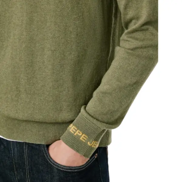 Pepe Jeans - Ανδρικό Πουλόβερ Βαμβακερό Andre Crew Neck PM7000013-679 Πράσινο PM7000013-679