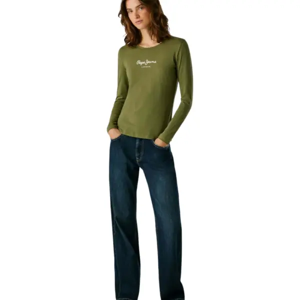 Pepe Jeans - Γυναικεία Μπλούζα Long Sleeve New Virginia Ssn PL505203-765 Πράσινο PL505203-765