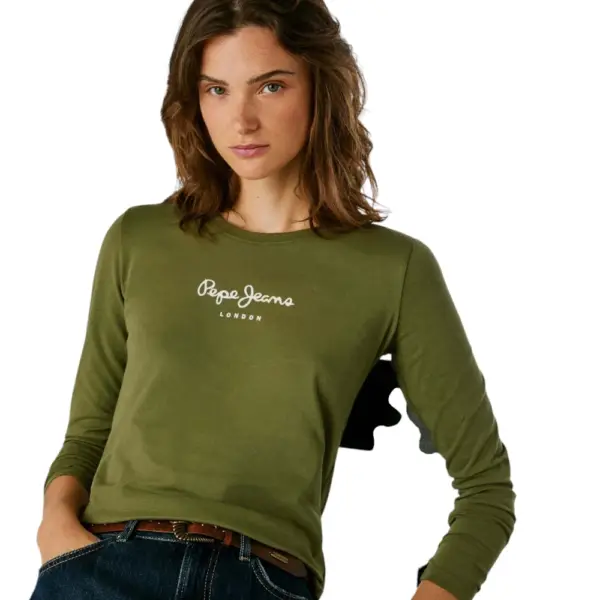 Pepe Jeans - Γυναικεία Μπλούζα Long Sleeve New Virginia Ssn PL505203-765 Πράσινο PL505203-765
