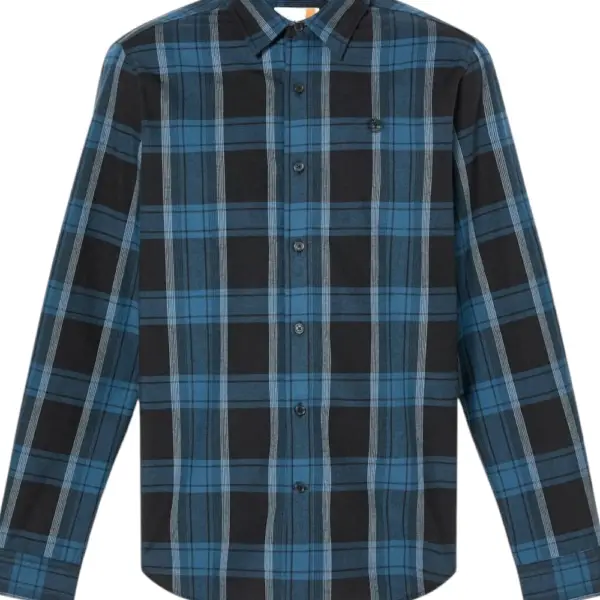 Timberland - Ανδρικό Πουκάμισο Herringbone Flannel Check Shirt TB0A42Y1-B23 Μπλε TB0A42Y1B23