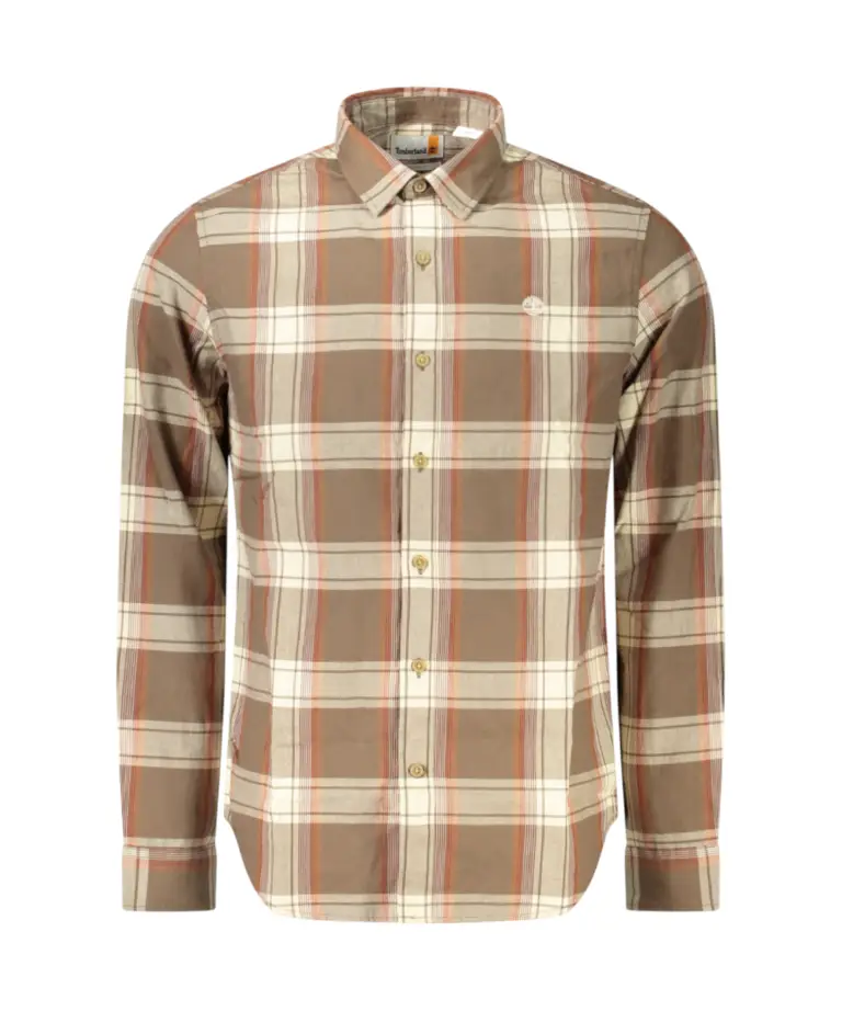Timberland - Ανδρικό Πουκάμισο Herringbone Flannel Check Shirt TB0A42Y1-BK2 Καφέ