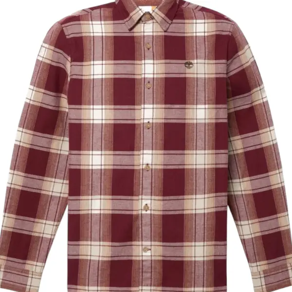 Timberland - Ανδρικό Πουκάμισο Herringbone Flannel Check Shirt TB0A42Y1-EYS Κόκκινο TB0A42Y1EYS