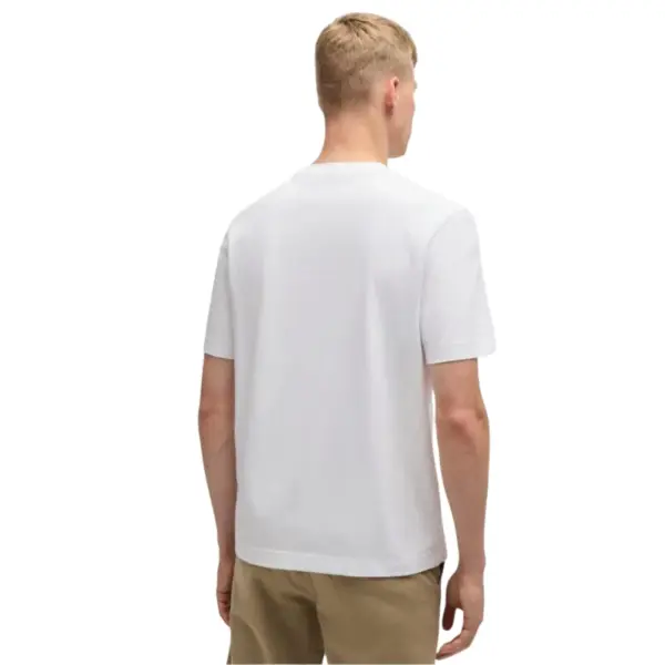 Hugo Boss - Ανδρικό T-shirt Tchup Relaxed Fit 50473278-100 Λευκό 50473278-100