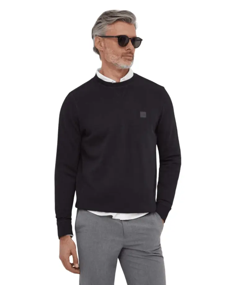 Hugo Boss - Ανδρικό Φούτερ Westart Cotton Terry 50509323-001 Μαύρο