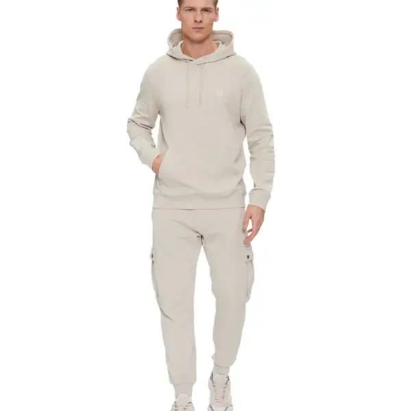 Hugo Boss - Ανδρικό Φούτερ Με Κουκούλα Wetalk 50509314-271 Μπεζ 50509314-271