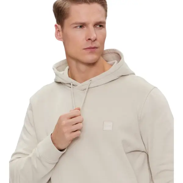 Hugo Boss - Ανδρικό Φούτερ Με Κουκούλα Wetalk 50509314-271 Μπεζ 50509314-271