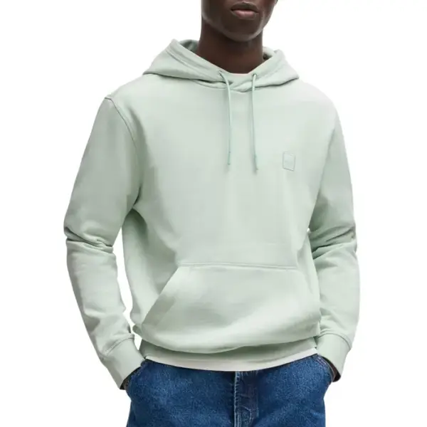 Hugo Boss - Ανδρικό Φούτερ Με Κουκούλα Wetalk 50509314-474 Πράσινο Ανοιχτό 50509314-474