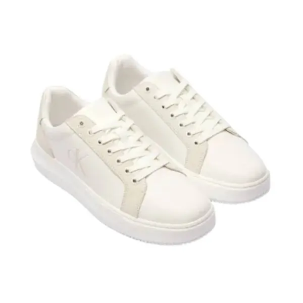 Calvin Klein - Cupsole Mono Lth Ανδρικά Chunky Sneakers YM0YM01123-0LG Λευκό YM0YM01123-0LG