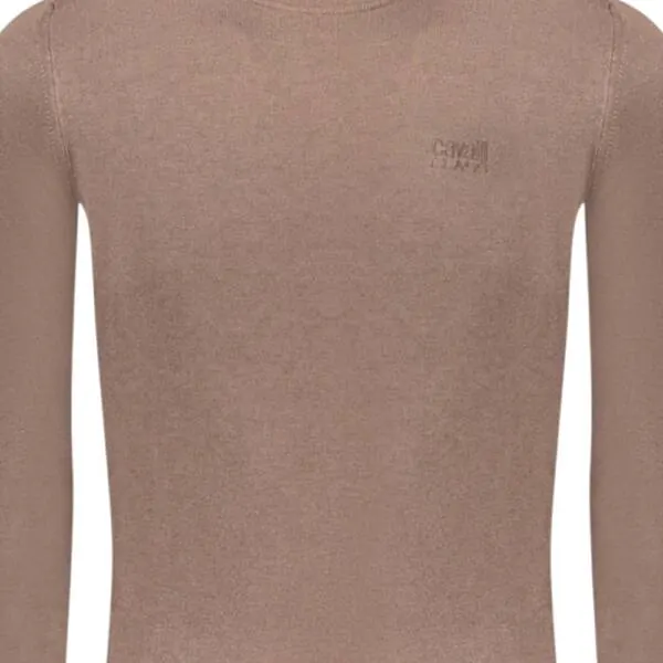 Cavalli Class - Ανδρικό Πουλόβερ Crewneck TXM60AMAC01-03500 Καφέ TXM60AMAC01-03500