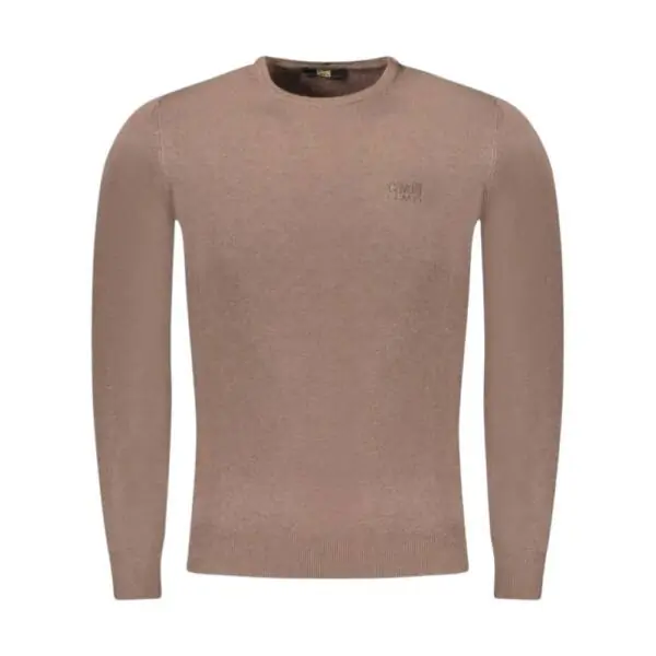 Cavalli Class - Ανδρικό Πουλόβερ Crewneck TXM60AMAC01-03500 Καφέ TXM60AMAC01-03500