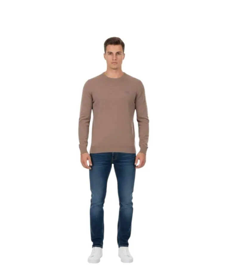 Cavalli Class - Ανδρικό Πουλόβερ Crewneck TXM60AMAC01-03500 Καφέ