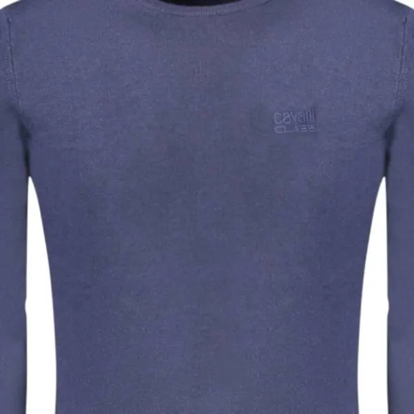 Cavalli Class - Ανδρικό Πουλόβερ Crewneck TXM60AMAC01-04926 Μπλε TXM60AMAC01-04926