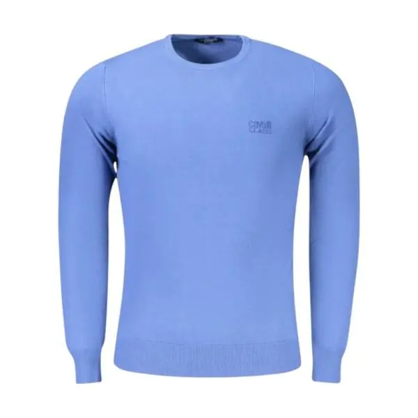 Cavalli Class - Ανδρικό Πουλόβερ Crewneck TXM60AMAC01-04986 Γαλάζιο TXM60AMAC01-4986