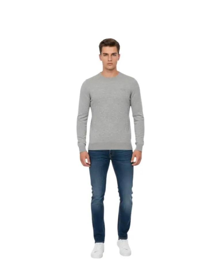 Cavalli Class - Ανδρικό Πουλόβερ Crewneck TXM60AMAC01-05001 Γκρι