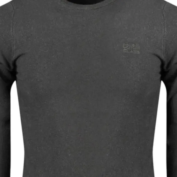 Cavalli Class - Ανδρικό Πουλόβερ Crewneck TXM60AMAC01-0551 Μαύρο TXM60AMAC01-0551