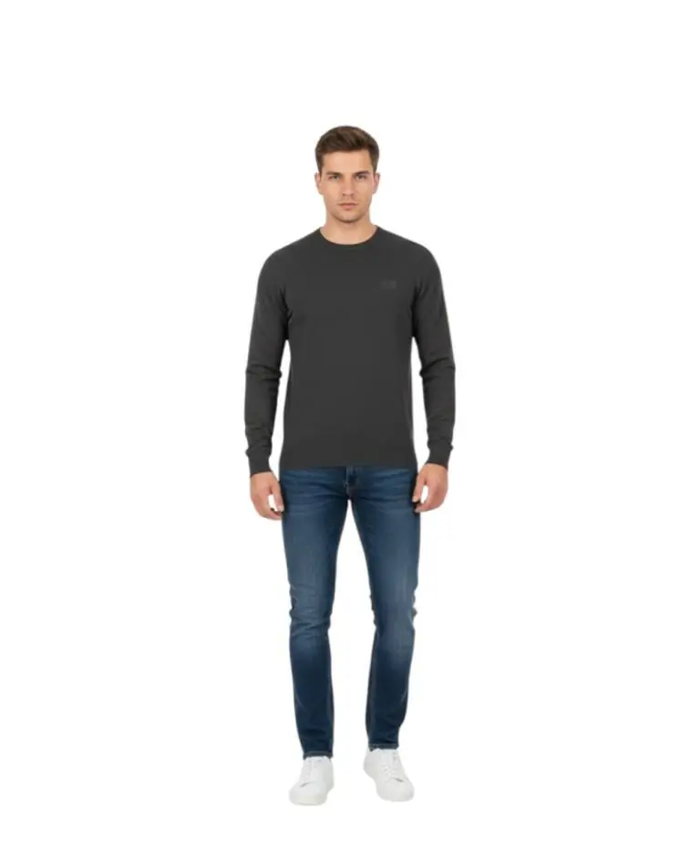 Cavalli Class - Ανδρικό Πουλόβερ Crewneck TXM60AMAC01-0551 Μαύρο