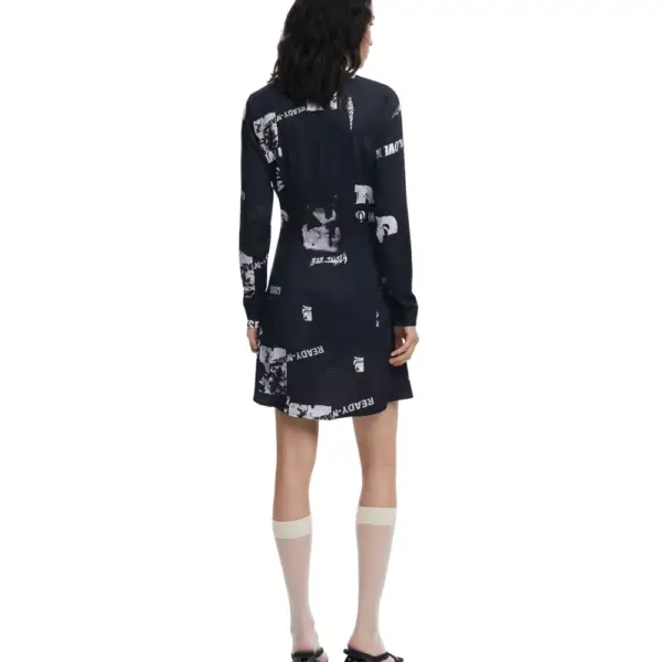 Desigual - Γυναικείο Φόρεμα Newscorto Regular Fit 25WWVW29-2000 Μαύρο 25WWVW29-2000