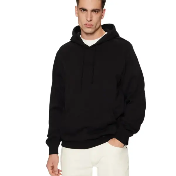 Guess - Ανδρικό Φούτερ Με Κουκούλα Smallogo M4BQ45K9YH1-JBLK Μαύρο